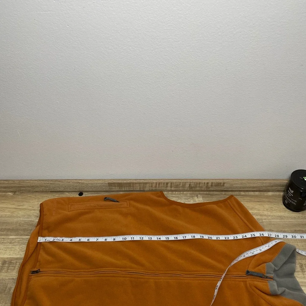 Vintage Nike ACG Therma-Fit Fleece Vest Men XL Burnt Orange Zip Thermal Layer